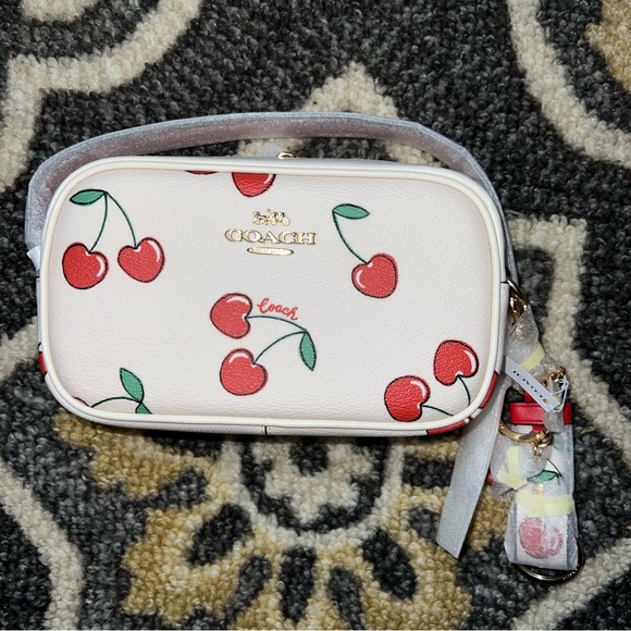 Jamie Wristlet and Bag Charm with Heart Cherry Print - Picture 6 of 6